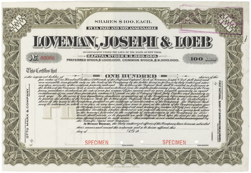 Loveman joseph loeb - &,